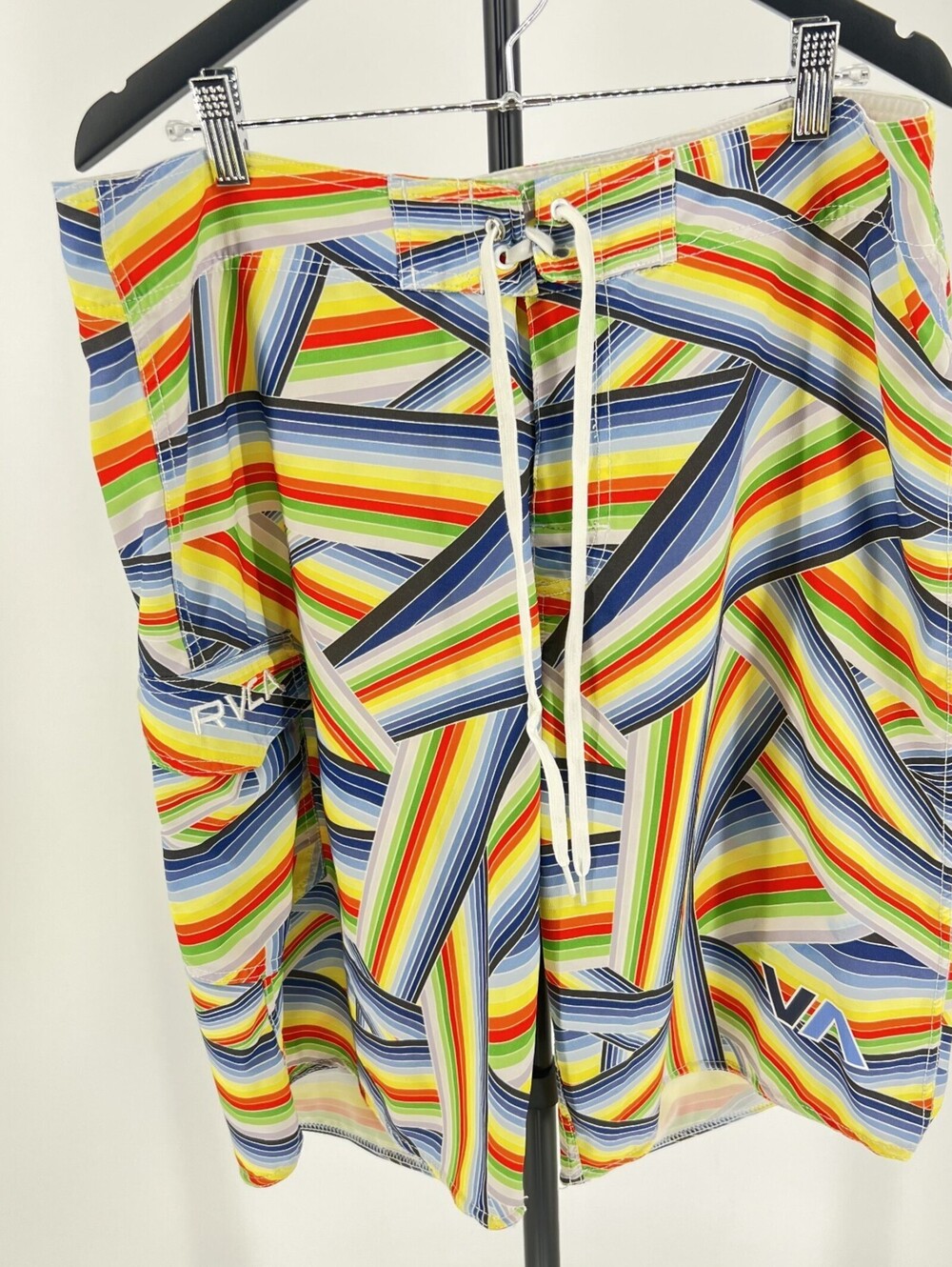 RVCA boardshorts Size 34 rainbow striped men's